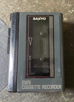 Vintage Sanyo M1012A Portable Mini Cassette Recorder Player Parts Only. Fixed Price $9.99.