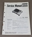 Panasonic Turntable SL-1100 Service Manual D-4459. Fixed Price $175.00.