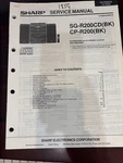 Orig. Sharp SG-R200CD (bk) CP-R200 CMS-R200CD Repair & Service Manual *original*. Fixed Price $23.99.