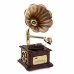 Mini Gramophone Vintage Copper Horn Record Player With Bluetooth Gift Home Decor. Fixed Price $93.99.