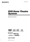 Sony DAV-FX500 Home Theater System Owners Manual. Fixed Price $22.24.