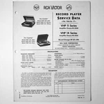 Rca Models VHP11 VHP14 Series Portable Record Player - Service Manual 1966. Fixed Price $9.45.