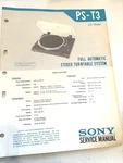 Sony PS-T3 Record Player / Turntable Service Manual *original*. Fixed Price $15.00.