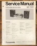 Panasonic SE-1160 Service Manual *original*. Fixed Price $14.97.