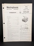 Westinghouse Phonograph Service Manual Model H-84ACR1 Chassis V-2518-1 Pg. Fixed Price $9.99.