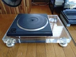 Technics SP-10 SP-20 Acrylic Turntable Cabinet With Yamaha PX-1 Insulators. Fixed Price $782.83.