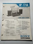 Sony HP-179A TC-179 Stereo Music System Turntable Service Manual Original Oem. Fixed Price $19.99.