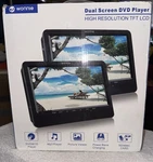 Wonnie W-1011 Black High Resolution Dual Screen Portable 2 Dvd Player. Fixed Price $130.00.
