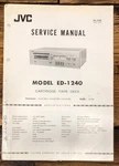 Jvc ED-1240 Cartridge Tape Deck Service Manual *original*. Fixed Price $24.97.
