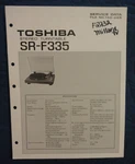 Toshiba SR-F335 Stereo Turntable Original Service Repair Manual. Fixed Price $19.94.