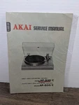 Akai Service Manual Turntable AP-D30/C AP-Q50/C 1980 Factory Original Paperwork. Fixed Price $17.99.