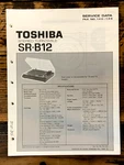 Toshiba SR-B12 Record Player / Turntable Service Manual *original*. Fixed Price $14.97.