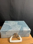 Rare Vintage Dejay Blue Denim Children Record Player Phonograph New Box SP-11. Fixed Price $129.95.