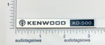 Kenwood KD-500 Turntable Badge Logo Custom Made Aluminum. Fixed Price $9.95.
