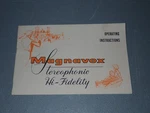 Magnavox Astrosonic Console Operating Instructions. Fixed Price $12.00.