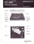 Original Kenwood KD-36R Automatic Return Turntable Service Manual. Fixed Price $15.00.