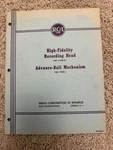 Rca High-fidelity Recording Head Advance-ball Mechanism Manual MI-11850-C. Fixed Price $50.00.