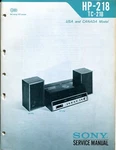 Sony Model HP-218/TC-218 Stereo Music System Service Manual W/supp & Bsr C-141. Fixed Price $29.95.