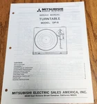 Mitsubishi DP-6 Turntable Service Manual Original. Fixed Price $10.50.