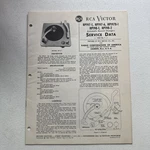 Rca Victor Automatic Record Changers Models RP1971, RP1976 Service Data 1954. Fixed Price $7.19.