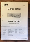 Jvc ED-1240 Cartridge Tape Deck Service Manual *original*. Fixed Price $24.97.