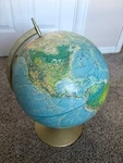 Rand Mcnally World Portrait Globe 12 Vintage 1970S Raised Relief W/stand Rotate. Fixed Price $49.00.