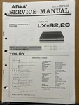 Original Service Manual For The Aiwa LX-S2 LX-20 Turntable. Fixed Price $12.98.