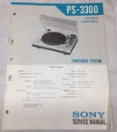Sony PS-3300 Turntable System Original Service Manual Schematic M099. Fixed Price $27.95.