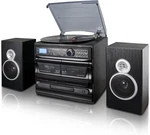 3-SPEED Turntable With Cd Player, Dual Cassette Bt, Fm Radio & Usb/sd Re. Fixed Price $225.97.