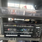 Soundesign 6821M Turntable Record Player Am/fm Stereo Double Cassette Deck. Fixed Price $70.00.