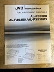 Jvc Instruction Book Fully-auto AL-F333BK / AL-F353BKX Turntable. Fixed Price $7.99.