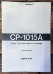 Onkyo CP-1015A Record Player / Turntable Owner User Manual *original*. Fixed Price $19.97.