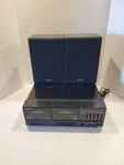 Magnavox Mx 1200 Stereo System Turntable Dual Cassette Am Fm Radio Vintage Black. Fixed Price $85.00.