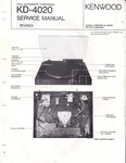 Original Kenwood KD-4020 Fully Automatic Turntable Service Manual. Fixed Price $12.00.