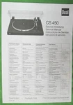 Dual Turntable Cs 450 Service Manual Copy For Model. Fixed Price $6.95.