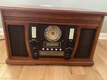 Victrola Wood 8-IN-1 Nostalgic Bluetooth Record Player VTA-750B Brown. Fixed Price $71.20.