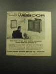 1958 Webcor 18TH Century Radio-fonograf Advertisement. Fixed Price $17.99.