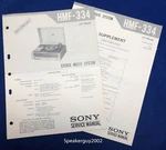 Original Sony Service Manual / HMF-334 Stereo Music System Preliminary. Fixed Price $14.95.