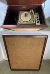 Motorola 67HFK1 Mono 6V6 Tube Amp W/ Turntable Mahogany Console Jensen P15R. Fixed Price $419.99.