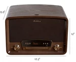 Electrohome Vinyl Record Player, Bluetooth Radio Cd MP3, 32GB Usb Drive. Fixed Price $200.00.