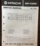 APRIL/80 Hitachi SDP-9200H Am/fm Stereo Service Manual. Fixed Price $20.00.