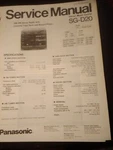 Panasonic SG-D20 Service Manual Stereo Music Center Original. Fixed Price $19.99.
