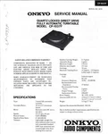 Onkyo Model CP-1037F Quartz Locked Direct Drive Turntable Service Manual. Fixed Price $14.00.
