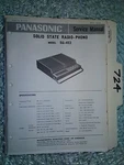 Panasonic SG-453 Service Manual Original Repair Book Portable Turntable Radio. Fixed Price $20.00.