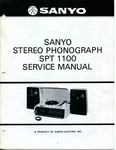Vintage Sanyo Model SPT-1100 Stereo Phonograph Service Manual. Fixed Price $29.99.
