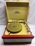 Vintage Symphonic Portable 1950'S Record Player Model 1215 Tested, Working. Fixed Price $59.99.