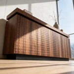 Mid Century Modern Wooden Buffet Sideboard Cabinet 4 Door Storage Console Table. Fixed Price $299.00.