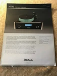 Original Mcintosh MT10 Precision Turntable-graphic Insert D871. Fixed Price $17.95.