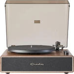 Crosley Stave Record Player Walnut/gold CR6046A-WAG. Fixed Price $164.99.