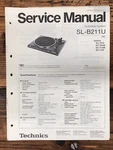Technics SL-B211U Record Player / Turntable Service Manual *original*. Fixed Price $24.97.